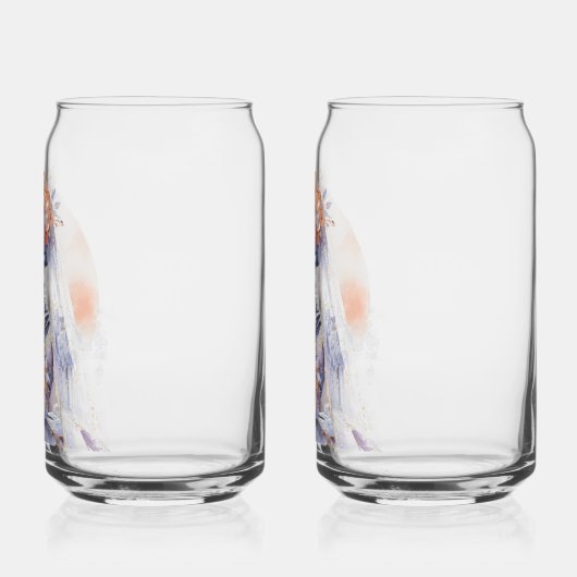 Spooky Halloween Skeleton Drinkware Set Can Glass Blikvorm Glas (Links)