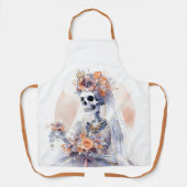 Spooky Halloween Skeleton Schort (Voorkant)