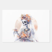 Spooky Halloween Skeleton Wrapping Paper (Voorkant)