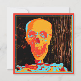 Spooky Halloween Skull Invitation Sjabloon