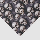 Spooky Halloween Skulls on a Galaxy Background Tissuepapier (Detail)