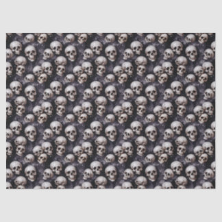 Spooky Halloween Skulls on a Galaxy Background Tissuepapier