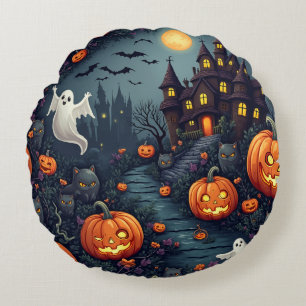 Spooky Halloween spookachtige nacht rond Sierkusse Kussen