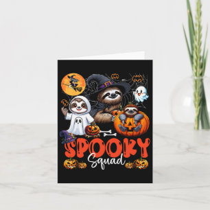 Spooky Halloween Squad Drie Horror Sloths Cosplay Kaart