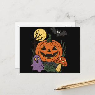Spooky Halloween Sticker Briefkaart