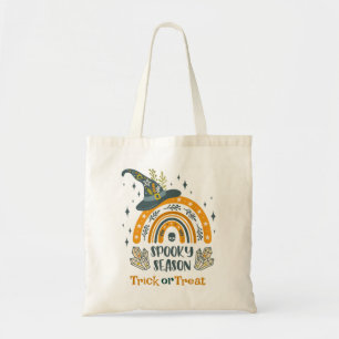Spooky Halloween symbolen patroon Tote Bag