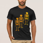 Spooky Halloween T-shirt ontwerp, verlichte skelet (Voorkant)