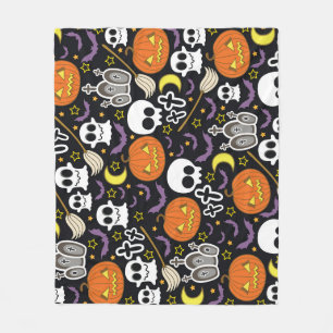 Spooky Halloween: thema achtergrond ontwerp. Fleece Deken
