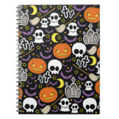 Spooky Halloween: thema achtergrond ontwerp. Notitieboek (Voorkant)