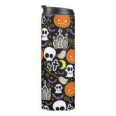 Spooky Halloween: thema achtergrond ontwerp. Thermosbeker (Geroteerd rechts)
