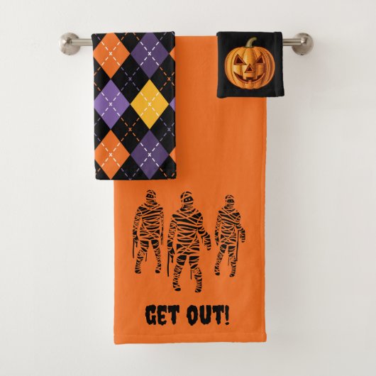 Spooky Halloween thema badkamer Bad Handdoek (Insitu)