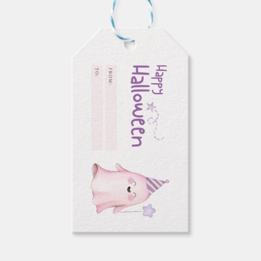 Spooky Halloween Treat Label Cadeaulabel (Voorkant)