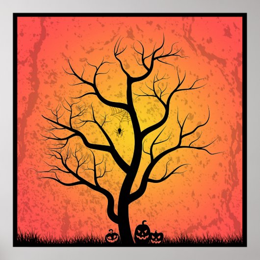 Spooky Halloween Tree Poster (Voorkant)