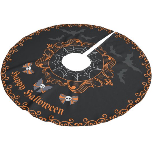 Spooky Halloween Tree Skirt Kerstboom Rok (Gekanteld)