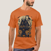 Spooky Halloween Treehouse Mannen T-Shirt (Voorkant)
