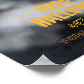 Spooky Halloween uitnodiging, Boo Halloween Party Poster (Hoek)