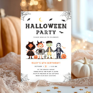 Spooky Halloween Verjaardag Kinder Partij Kaart