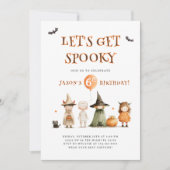 Spooky Halloween Verjaardag Kinder Party Invitatio Kaart (Voorkant)