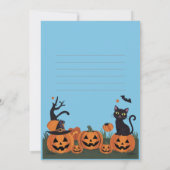 Spooky Halloween Verjaardagsfeest Kaart (Achterkant)