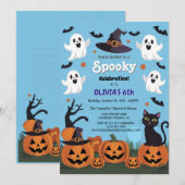 Spooky Halloween Verjaardagsfeest Kaart (Voorkant / Achterkant)