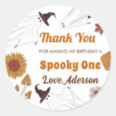 Spooky Halloween  Verjaardagsfeest Ronde Sticker (Voorkant)