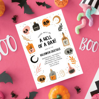 Spooky Halloween Volwassenen Kostuum & Cocktails P Kaart