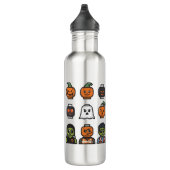 Spooky Halloween Water Bottle Design Waterfles (Rechts)