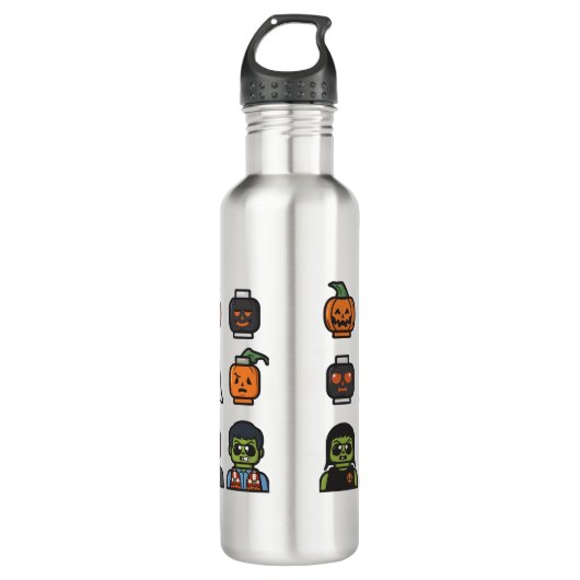 Spooky Halloween Water Bottle Design Waterfles (Voorkant)