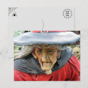 Spooky Halloween Witch Briefkaart