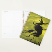 Spooky Halloween Witch Flying on Broomstick (Devant avec enveloppe)