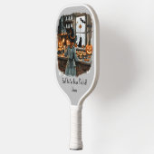Spooky Halloween Witch Pumpkins Jack-o-Lanterns Pickleball Paddle (Links)