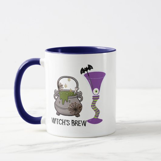 Spooky Halloween Witch's Brew Mok - Paarse & Groen (Links)
