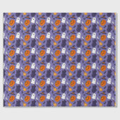 Spooky Halloween Wrapping Paper Cadeaupapier (Vlak)