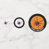 Spooky Hallowen Black Widow Spider, Skull & Botten Confetti (Voorkanten)