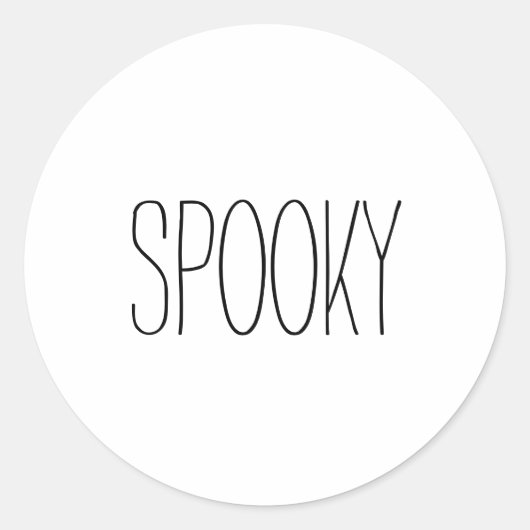 Spooky handgeschreven typografie schattig Hallowee Ronde Sticker (Voorkant)
