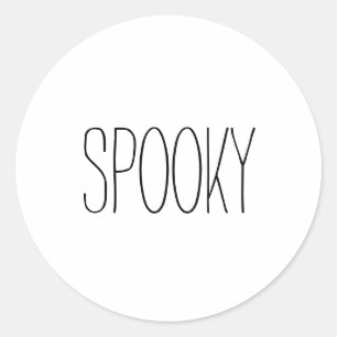 Spooky handgeschreven typografie schattig Hallowee Ronde Sticker