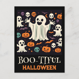 Spooky Happy Ghost Boo-tiful Halloween Briefkaart