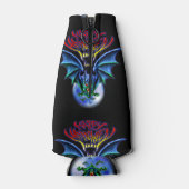 Spooky Happy Halloween Bat Bottle Cooler (Achterkant)