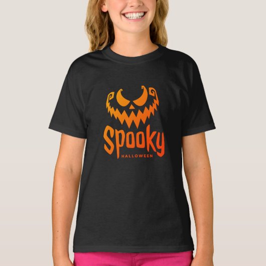 Spooky Happy Halloween Costume voor meisjes T-Shir T-shirt (Voorkant)