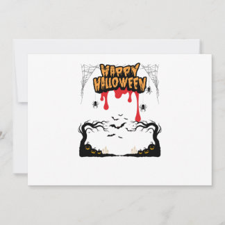 Spooky happy Halloween Forest – Dripping Font Kaart