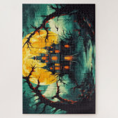 Spooky Happy Halloween Haunted House Legpuzzel (Verticaal)