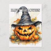 Spooky Happy Halloween Pumpkin Briefkaart (Voorkant)