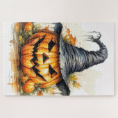 Spooky Happy Halloween Pumpkin Legpuzzel (Horizontaal)