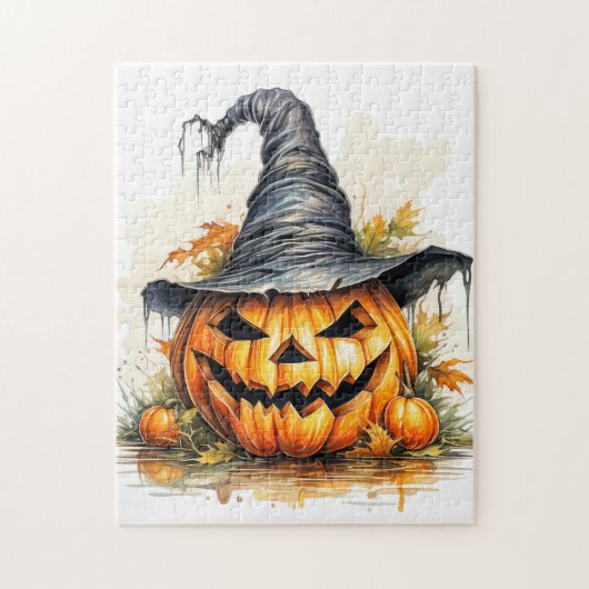 Spooky Happy Halloween Pumpkin Legpuzzel (Verticaal)