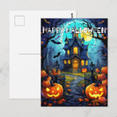 Spooky Happy Halloween Pumpkins Briefkaart (Voorkant / Achterkant)