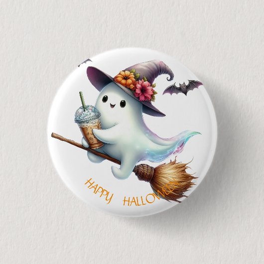 Spooky Happy Halloween Ronde Button 3,2 Cm (Voorkant)