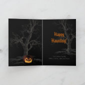 Spooky Happy Haunting Halloween Kaart (Binnen)