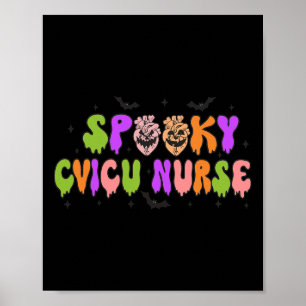 Spooky Hart Verpleegster Halloween Cardiovascular Poster