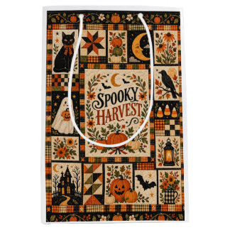 Spooky Harvest Vintage Halloween Patchwork Medium Cadeauzakje