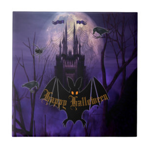 Spooky Haunted Castle Halloween Tegeltje